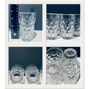Vintage Bubble Glass Tumblers Set of 4 | Mid Century Retro Barware